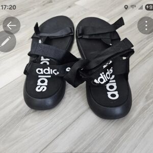 Adidas  Black Strap Sandals Sz 13